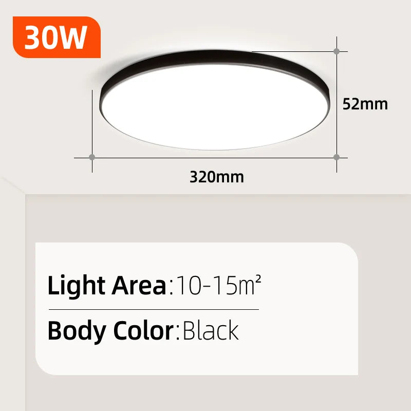 Led Ceiling Lights Round Ceiling Lamp IP44 Waterproof Panel Light for Bedroom Living Bathroom Room Luminair Home Decor Lighting