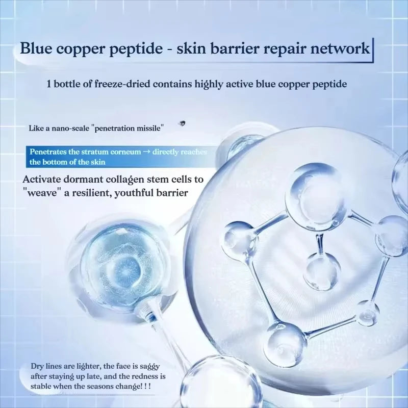High Quality 100mg GHK-Cu Freeze-Dried Facial Skin Booster Serum Repairs Sensitive Skin Moisturizing Firming Beauty SkinCare