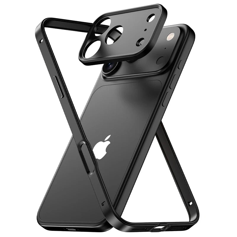 Camera Lens Protector Cover Metal Silicone Bumper Case For iPhone 17 Pro Max Air 16 Plus 15 14 13 Protection Phone Accessories