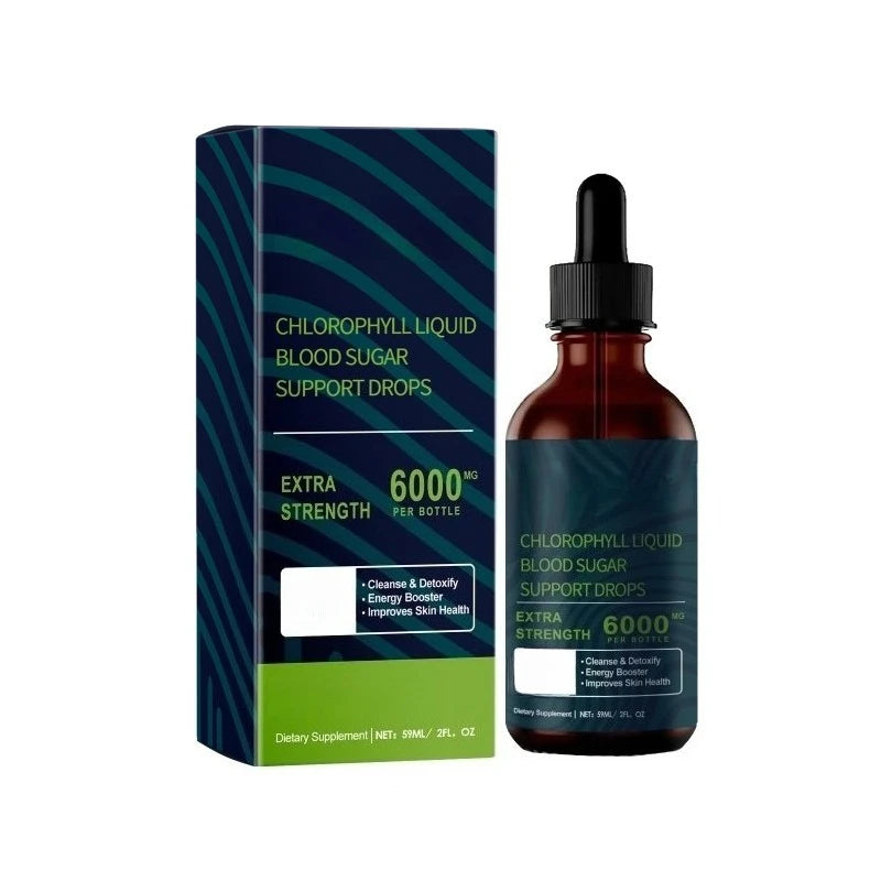 Googeer Chlorophyll Liquid Drops 6000mcg 59ml Vegan Daily Wellness Supplement with Green Tea Extract Energy & Beauty Support