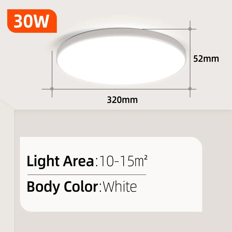 Led Ceiling Lights Round Ceiling Lamp IP44 Waterproof Panel Light for Bedroom Living Bathroom Room Luminair Home Decor Lighting