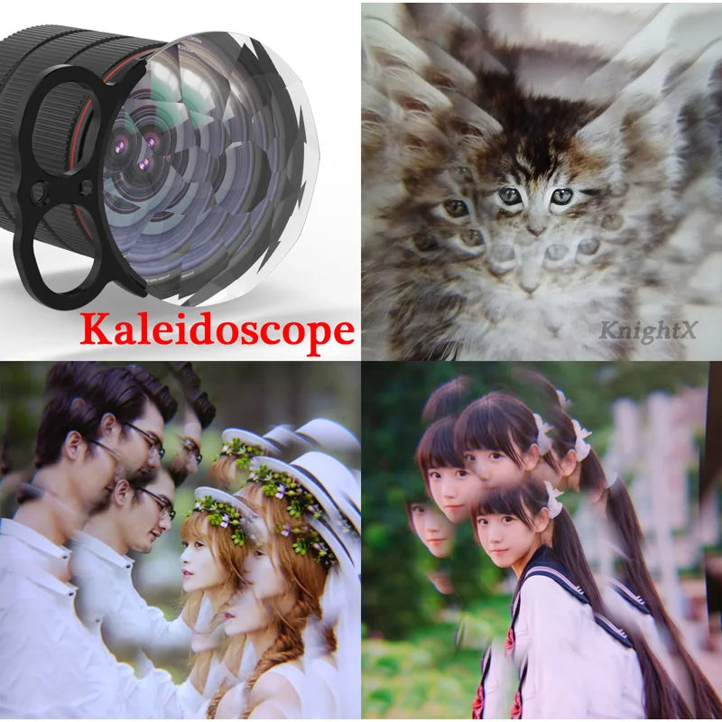 KnightX Prism Lens Filter Special Effects for Camera All Smartphones Mobile Phone Accessories Photography Kaleidoscope