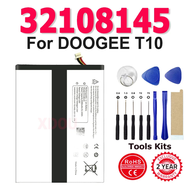 100% Brand New 32108145 Battery 8300mAh For DOOGEE T10 Bateria Mobile Phone Accessories Batteries+Free tools