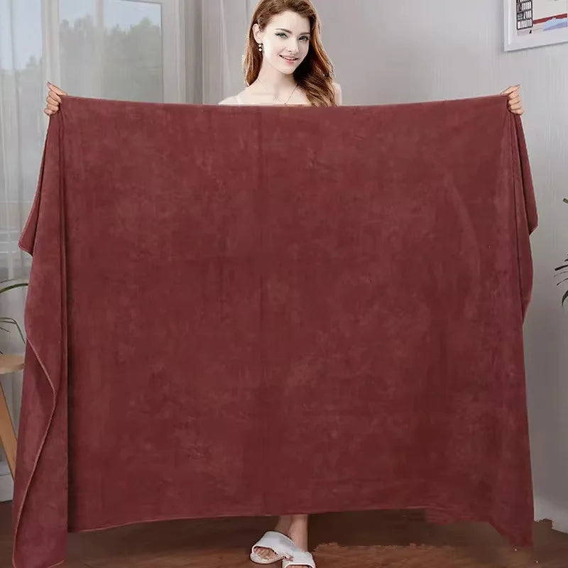 A big towel thick microfiber bath towel absorbent and quick-drying multifunctional swimming fitness sports beauty salon towel