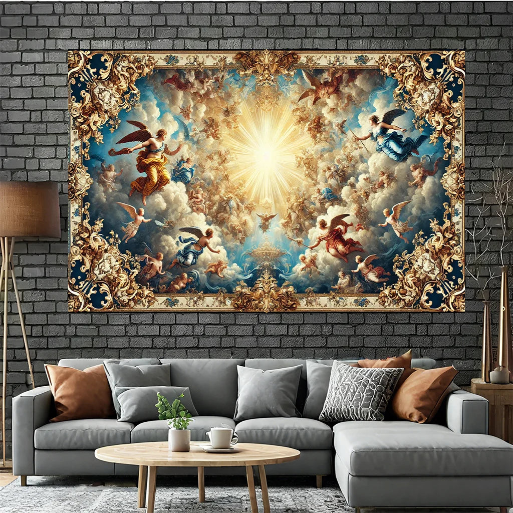 Heavenly Angels Tapestry - Perfect for Home Décor, Adding a Touch of Divine Beauty and Elegance to Your Living Space