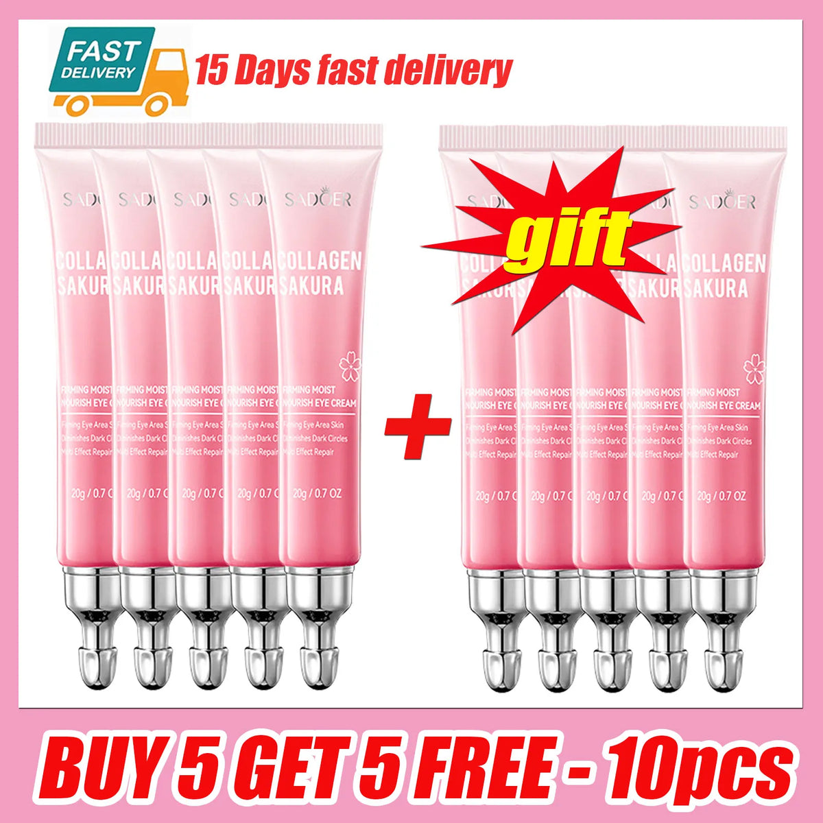 1/3/5/10pcs Sakura Eye Cream Anti Dark Circles Removal Eyes Bags Lifting Firming Moisturizing Eye Creams Beauty Eyes Skin Care