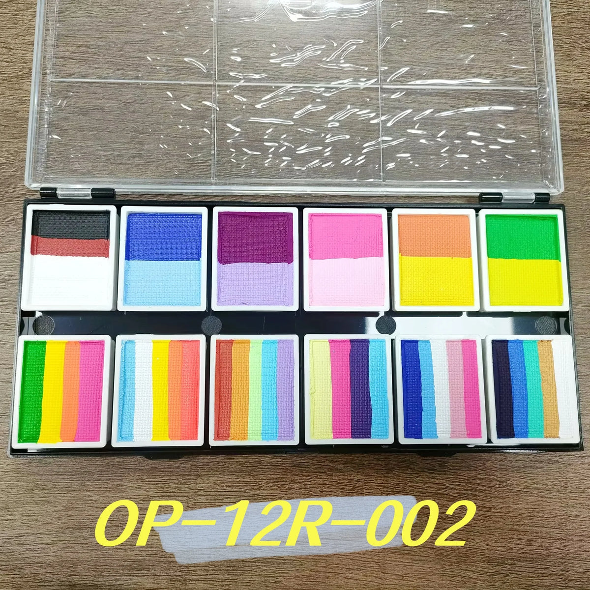 12 Color Popular Multicolor Child Body Painting Kids Face Paint Bodyart Palette Party Makeup Beauty Paint Palette With Brush Kit