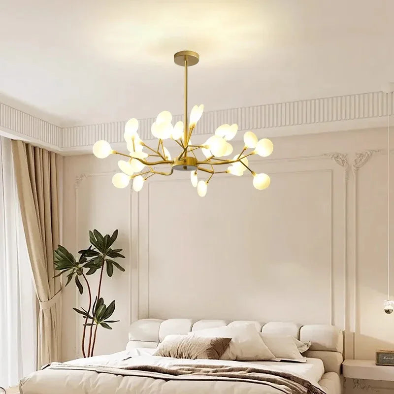 Nordic G4 Led Chandelier Lighting Modern Branch Pendant Light Living Room Gold / Black Led Luminarias Art Decor Indoor Lighting
