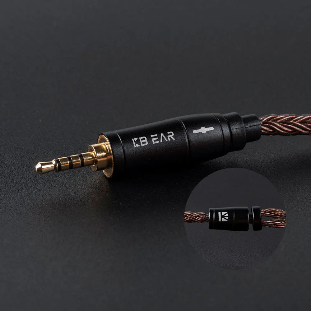 KBEAR 16 Core Pure Copper Earphone Cable 2PIN/MMCX/QDC Earbuds Connector Use For KZ EDX ZSN PRO  BLON BL-03 KBEAR KS1 Headphone