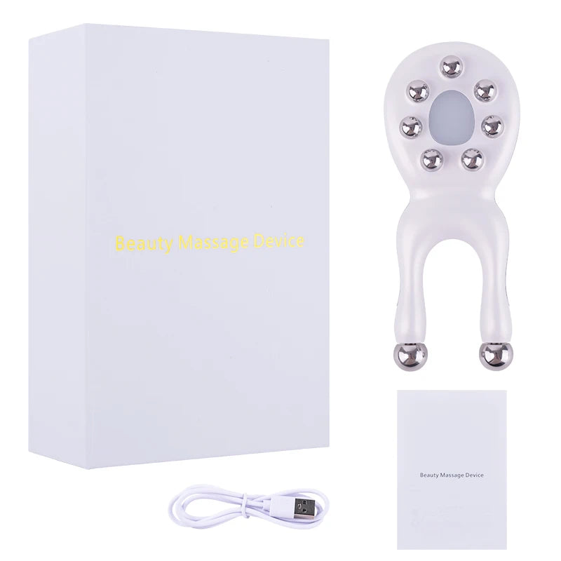 Upgraded Double Ball Roller Face Slimming Device Microcurrent V-Face Beauty Device Massager Lifting and Tightening Removesema