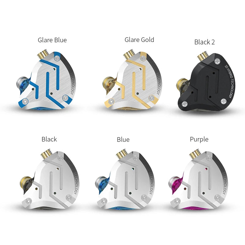 KZ ZS10 Pro 4BA+1DD Metal Headset Hybrid 10 drivers HIFI Bass Earbuds In Ear Monitor Sport Noise Cancelling Earphones KZ ZAX ZSX