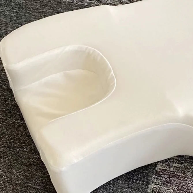 Anti-Wrinkle Memory Foam Side Sleeping Pillow for Face,Beauty Pillow for Side Sleepers, Contour Cervical Support,Pressure Relief