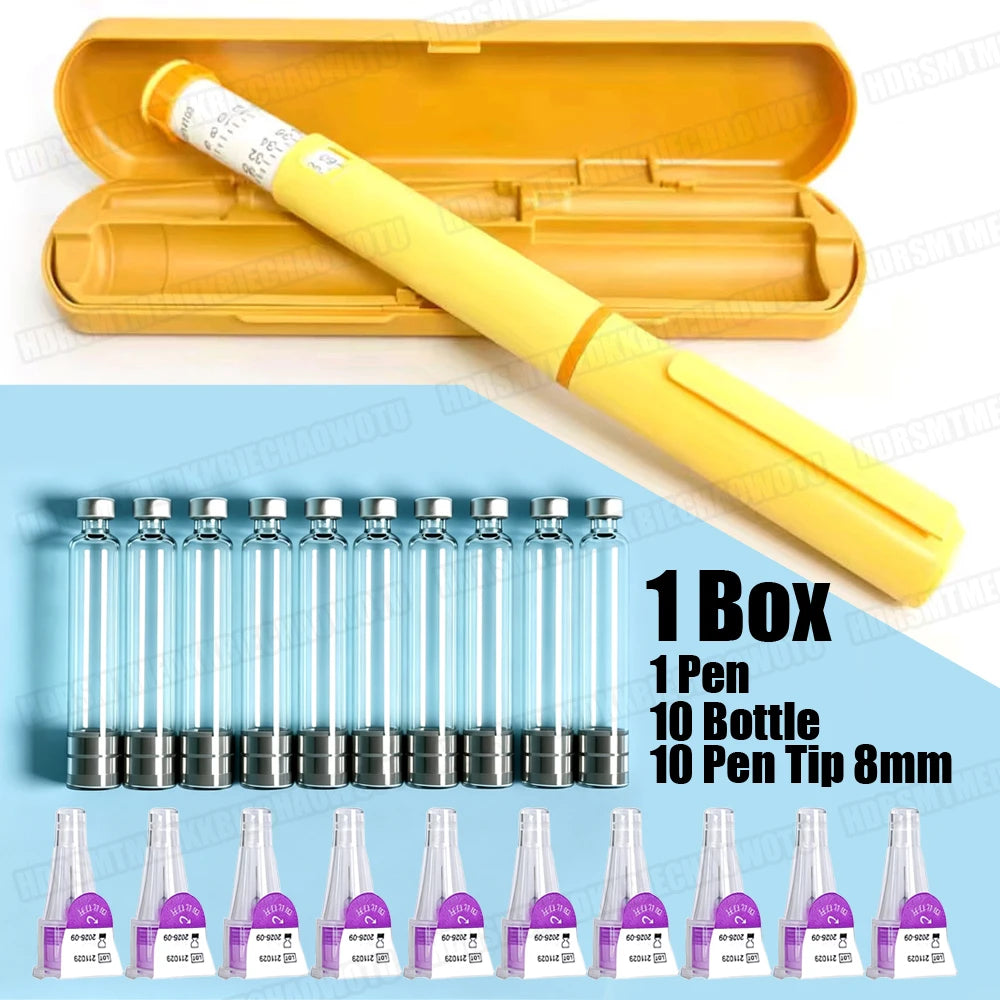 Reusable 3ml Injection Pen Set With Portable Case 10 Needle 10 3ml Cartridge for Weight Loss Medical Aesthetic Beauty Universal