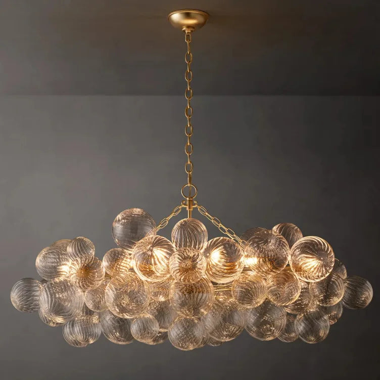 American Style Glass Bubble Ball Pendant Lights Vintage Living Rooms Cantilevered Dining  Dressing Room Master Bedroom Lighting
