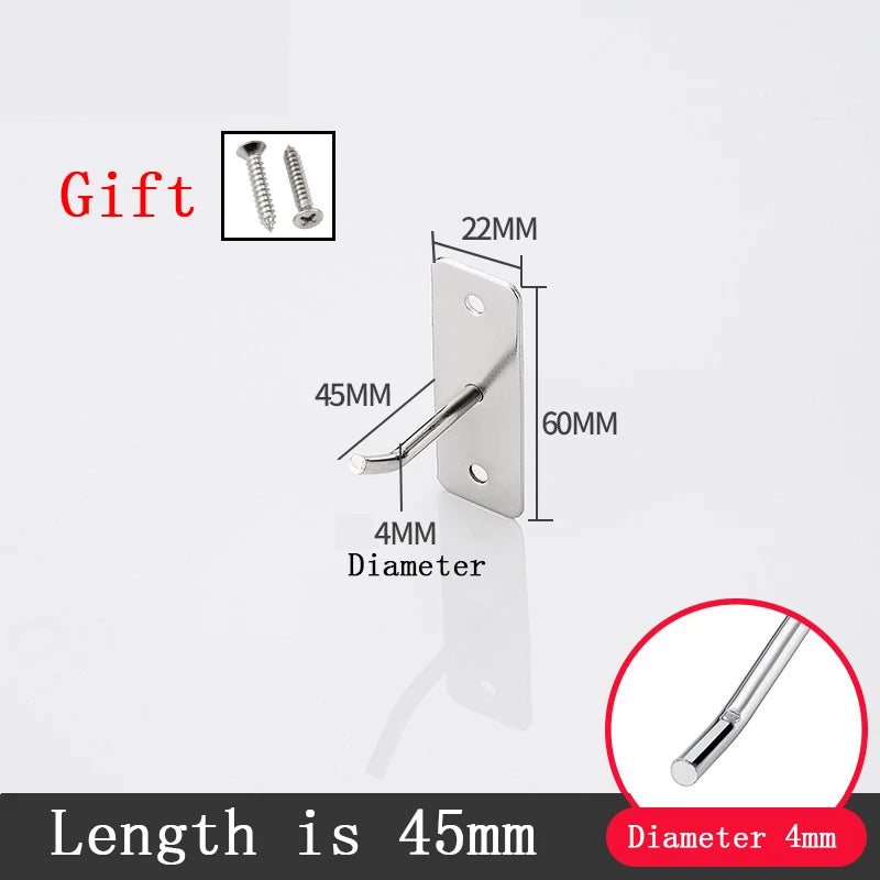 Wall Hook Nail Wall Display Lewelry Hook Mobile Phone Accessories Single Line Hook Steel Hardware Tool Hammer Pliers Wall Mount