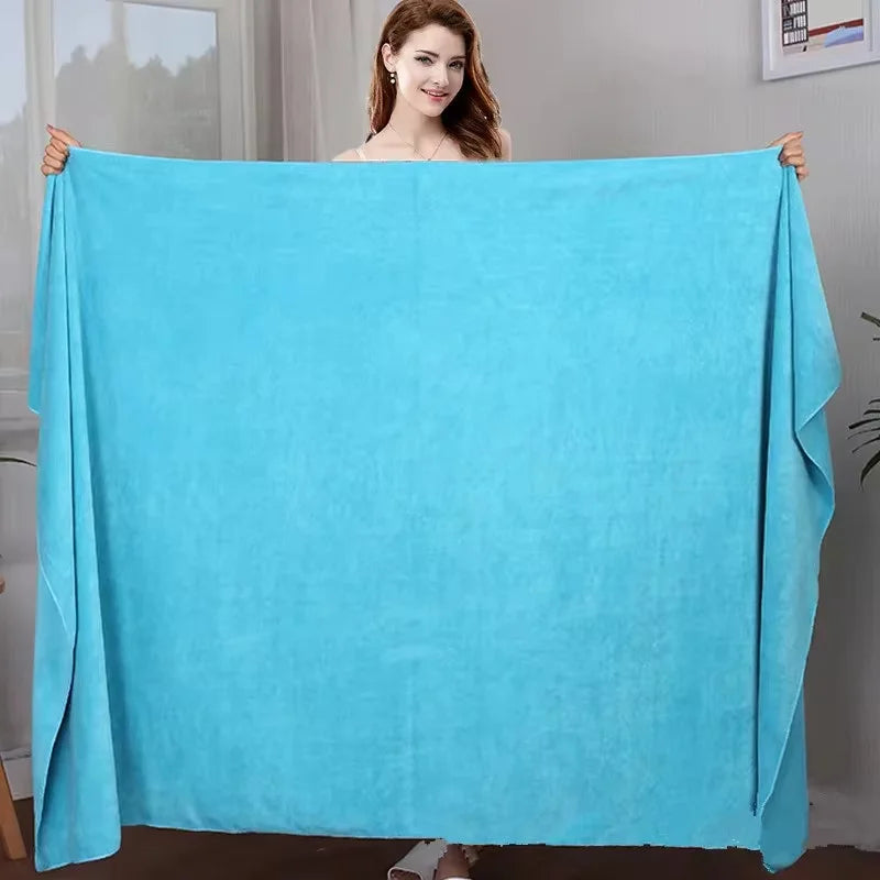 A big towel thick microfiber bath towel absorbent and quick-drying multifunctional swimming fitness sports beauty salon towel