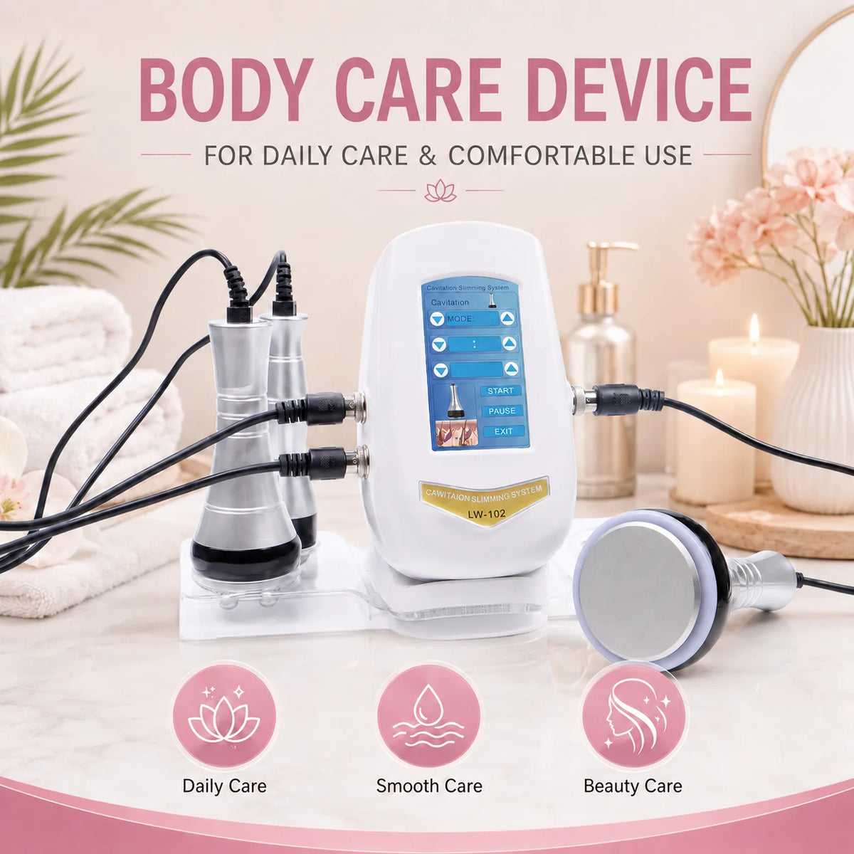 BEEMY  Ultrasonic Cavitation RF Body Slimming Machine Facial Massager Skin Tightening And Lifting Beauty Device for Skin Care