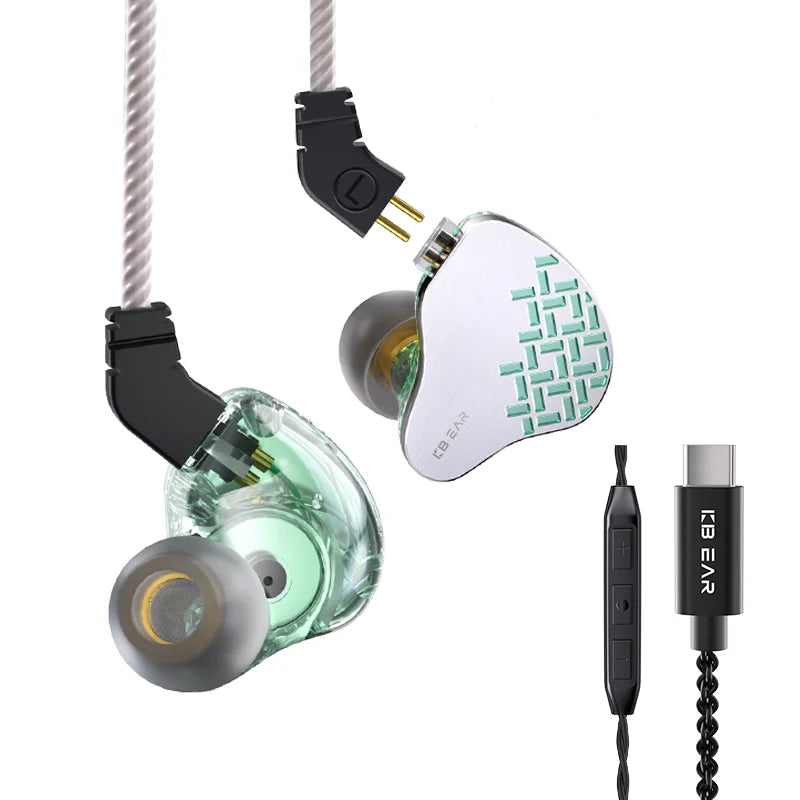 KBEAR Rosefinch IEM Earbuds Anti-burst Sound Design HiFi Earphones Monitoring Headphone Optional 1.2m/2m Extension Cable Headset