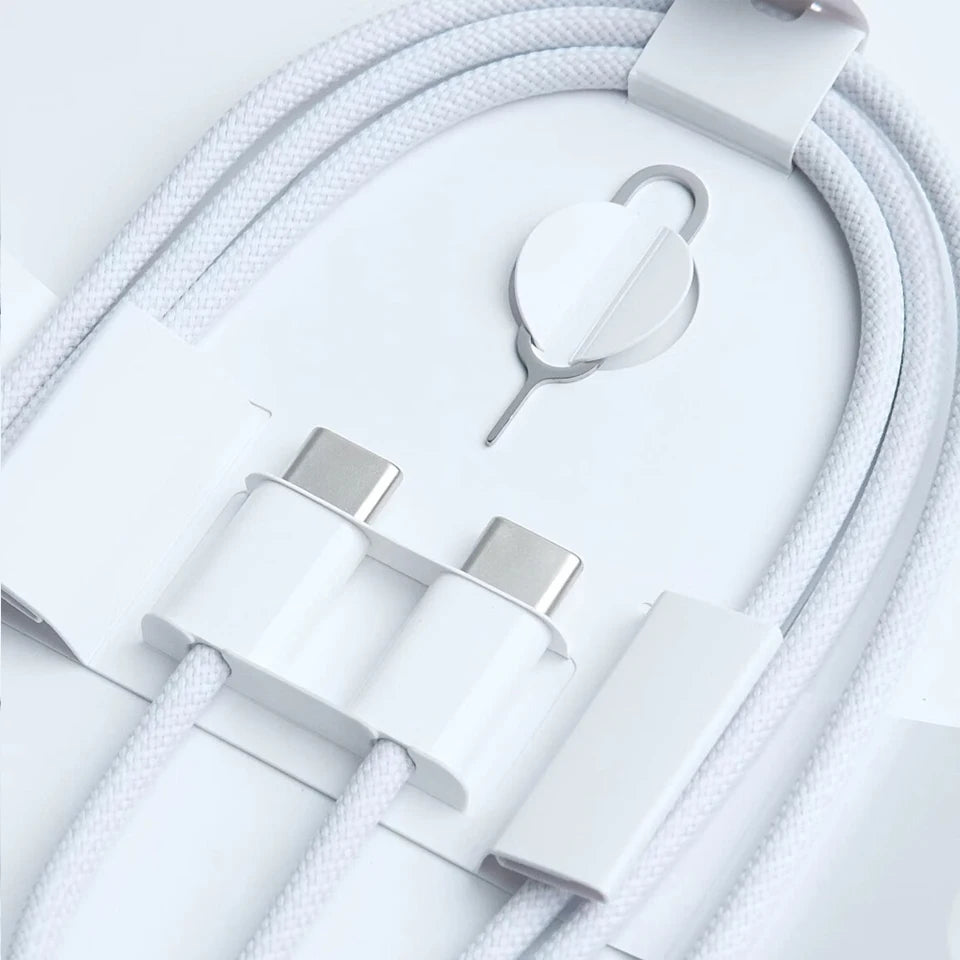 1-50Pcs 35W Type-C to Type C Weaving Cables For iPhone 11 12 13 14 15 16 17 Pro Max Fast Charging USB C Cable Phone Accessories