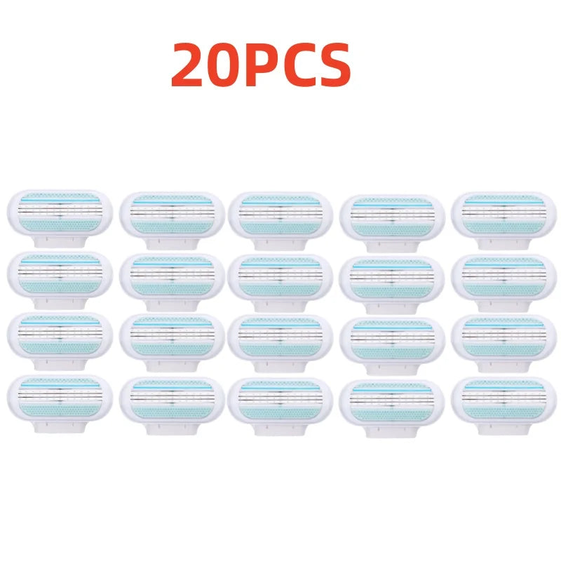 YS00063---Women Safety Razor Blades Face/ Leg/ Armpit/ Bikini Beauty Hair Removal Shaving Compatible Venus Shaver