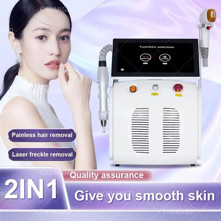 Soprano Diode  Picotech 2 in 1 Hair Removal Machine SHR Depilation Tattoo Removal Ice Titanium Professional Beauty Device