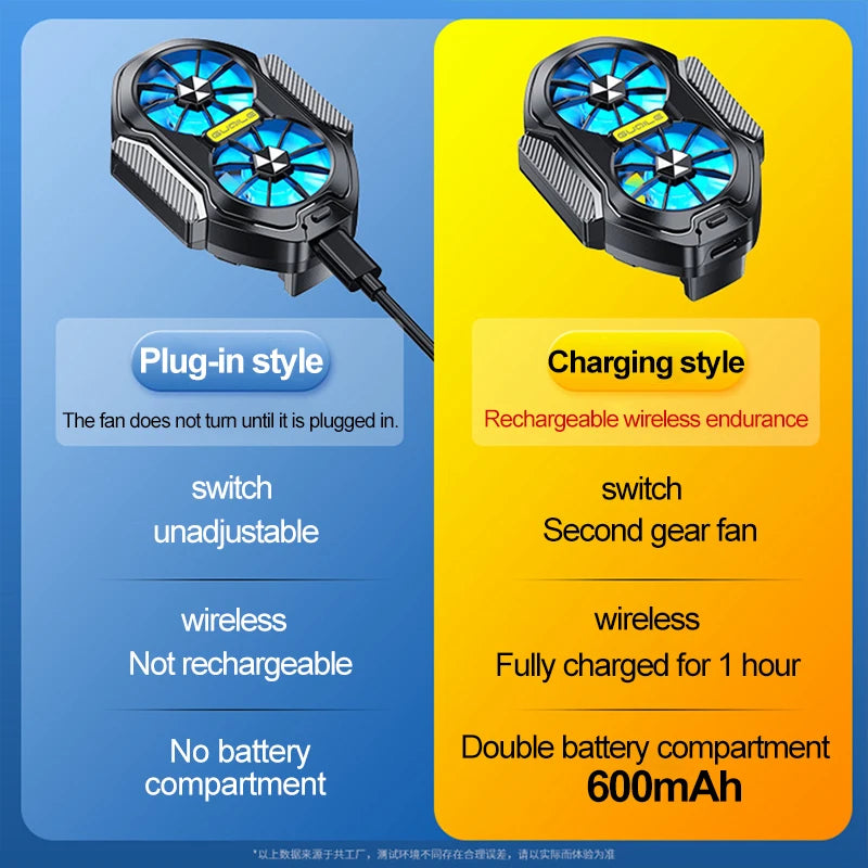 Double Fan Mobile Phone Radiator Phone Cooler For Cell Phone Cooling Cooler Fan Mobile Phone Cooler For Cell Phone Accessories