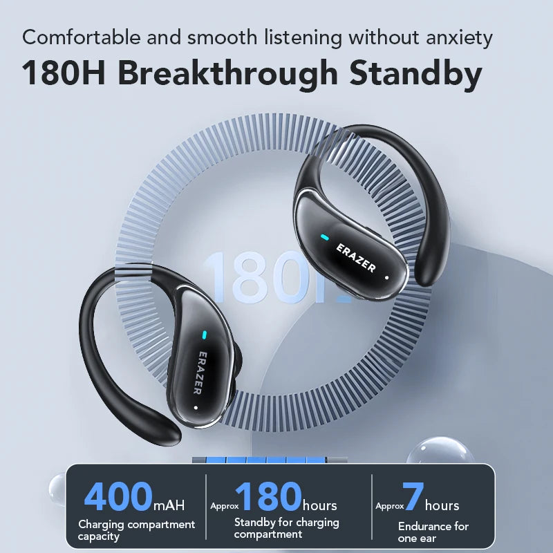 XT80 Wireless Bluetooth Earphones AI Translator Earbuds With Mic Control Noise Reduction Earhooks Waterproof Headset