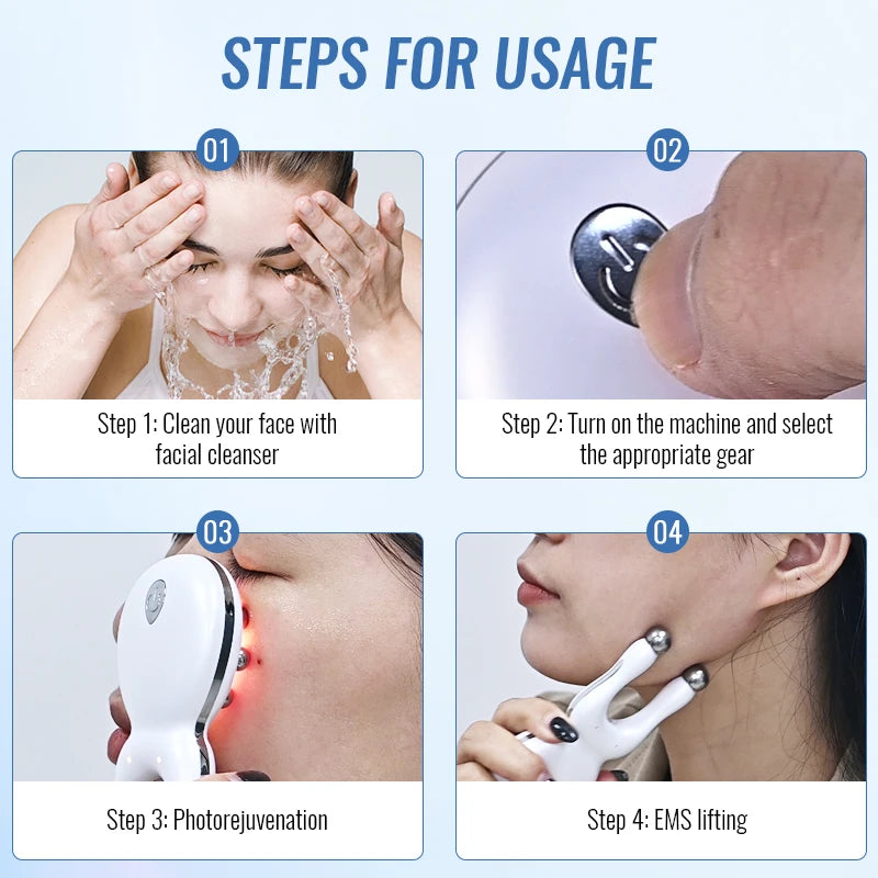 Upgraded Double Ball Roller Face Slimming Device Microcurrent V-Face Beauty Device Massager Lifting and Tightening Removesema