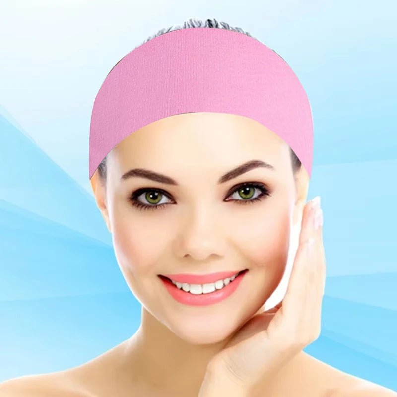 100pcs Disposable Headbands for Facials Spa Stretch Non-Woven Soft Skin Care Hair Bands Women Salons Face Washing Beauty Tools