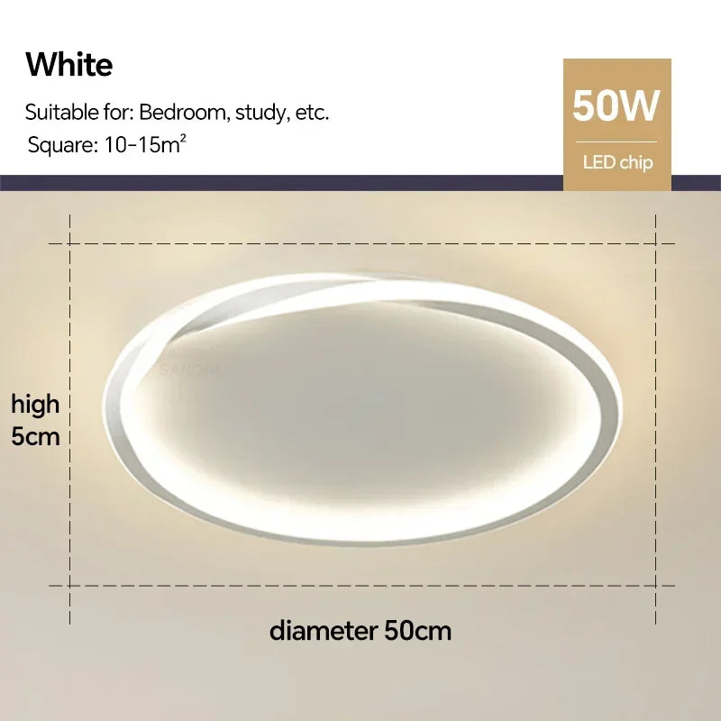 Modern LED Ceiling Lamp for Bedroom Living Dining Room Study Children's Room Chandelier Home Decoration Lighting Fixture Luster
