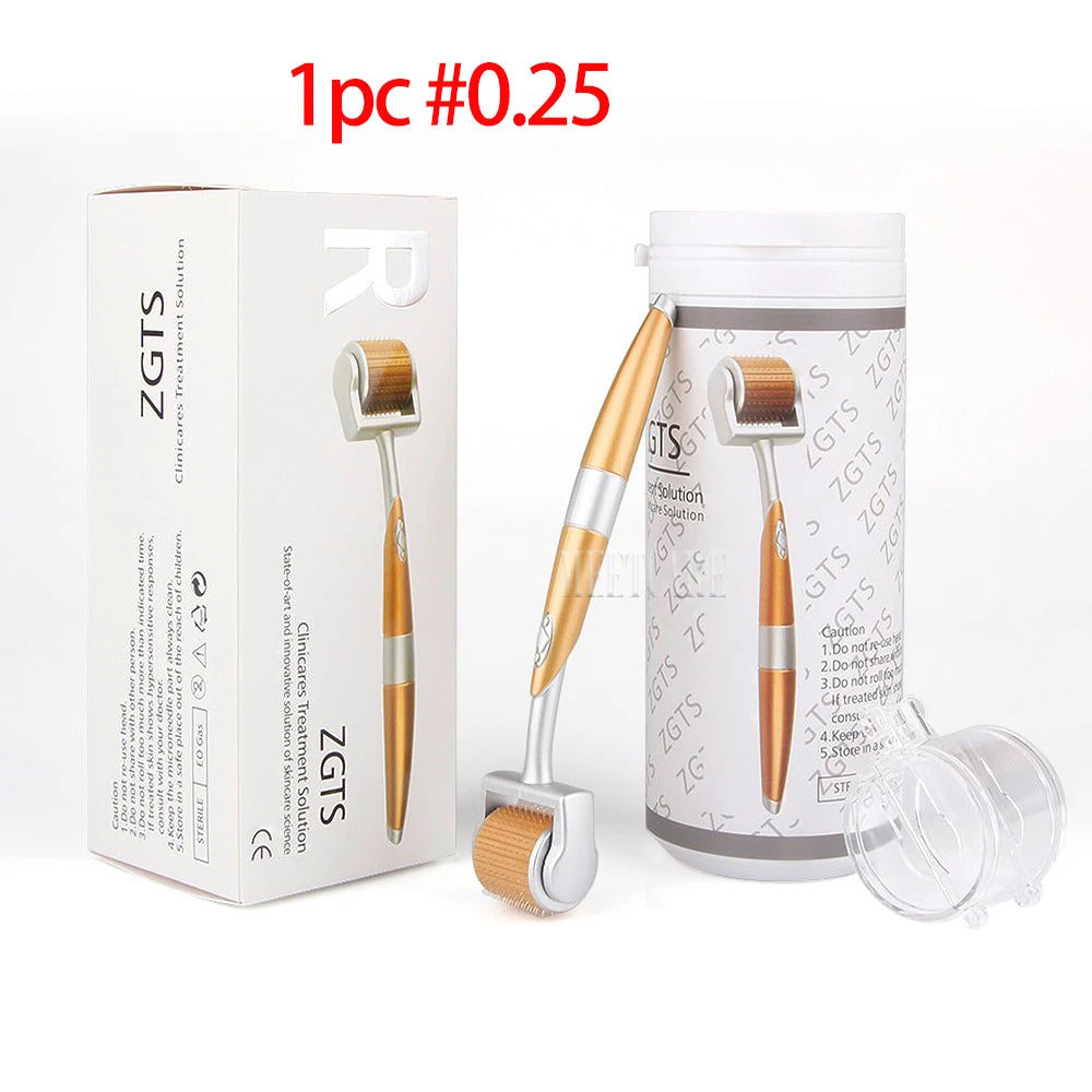 ZGTS Titanium 0.2mm Derma Roller 192 Needles Microneedle System Dermaroller for Face Care Skin Care Treatment Beauty Tool