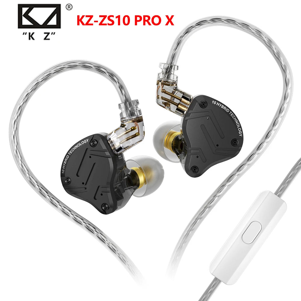 KZ-ZS10&ZS10 PRO X/KZ EDX pro Inear Sports Wired Headphones Dynamic Balanced Armature HiFi Headset Earbuds 3.5mm Jack Hands Free
