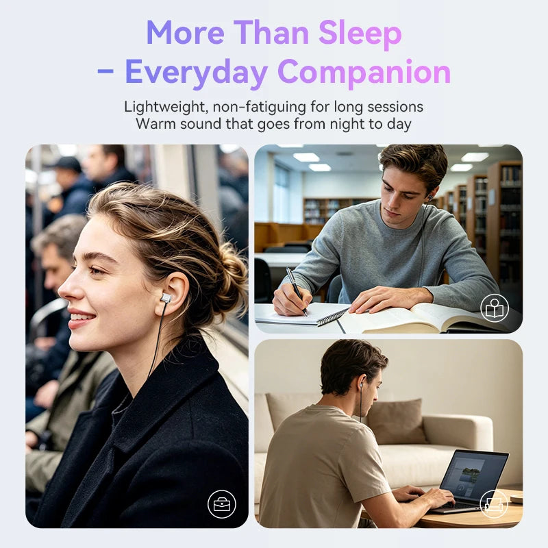 KBEAR Dumpling Plus Sleep-Focused Upgraded Headphones Sound Insulation Earbuds Noise Reduction IEM Earphones For Side-sleepers