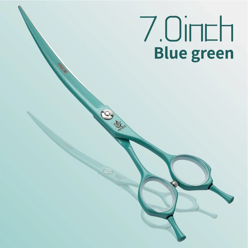 Fenice Dog Scissors 6.25/7.0inch Curved Scissors Pet Grooming Shears JP440C Dog Beauty Scissors Groomer Equipment