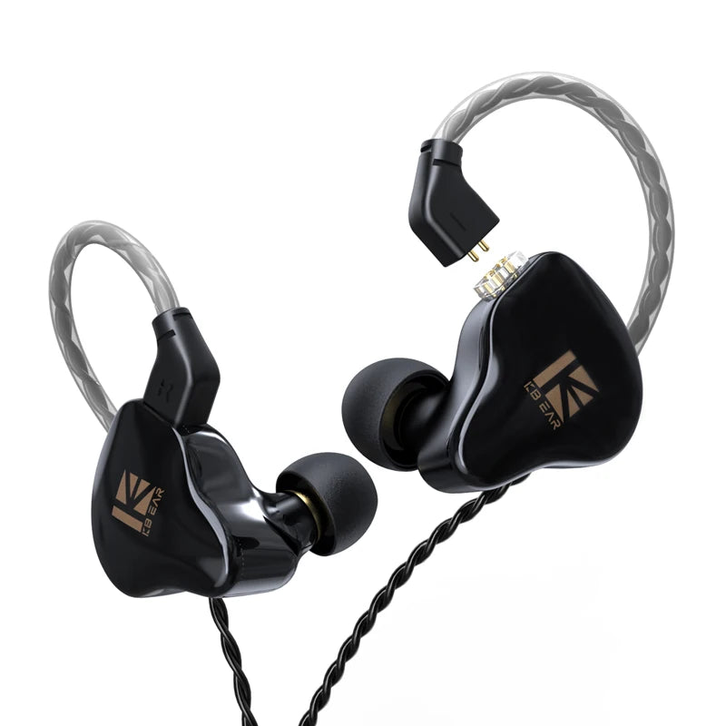 KBEAR KS1 KS2 Wired Earphone Dual Magnetic Circuit Dynamic Gaming Headphones In Ear Monitor Music Earbuds Headset KBEAR TFZ IEMs