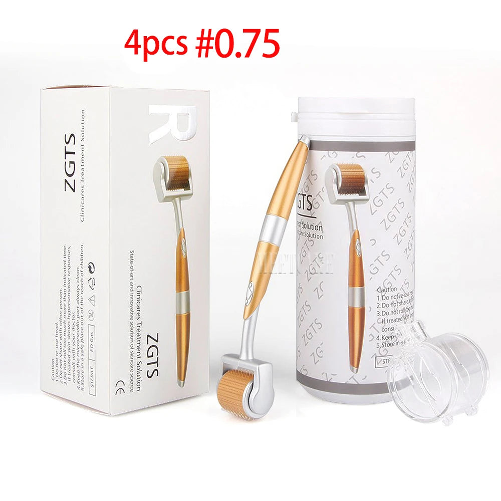 ZGTS Titanium 0.2mm Derma Roller 192 Needles Microneedle System Dermaroller for Face Care Skin Care Treatment Beauty Tool