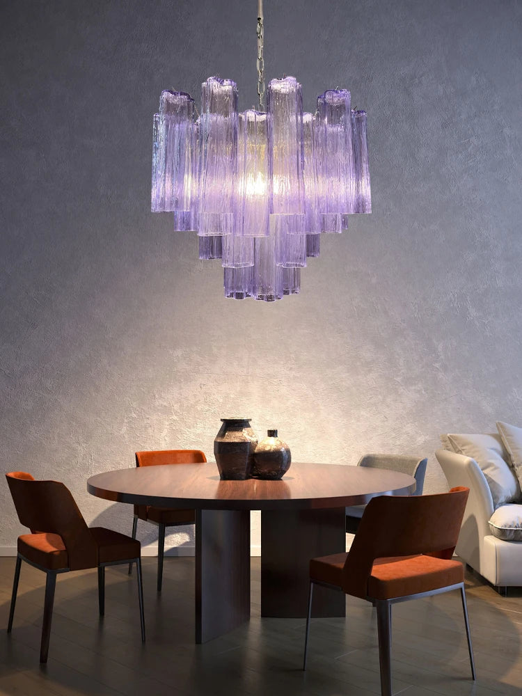 Pink Beauty Glass Art E14 2026 Chandelier Lighting Suspension Luminaire Lampen French Design Hanging Light For Dinning Room