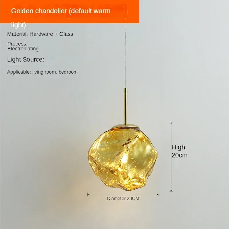 Simple Modern Pendant Light Ice Glass Hallway Dining Room Bedroom Living Corridor Personalized Entrance Lamp Hanging Lighting