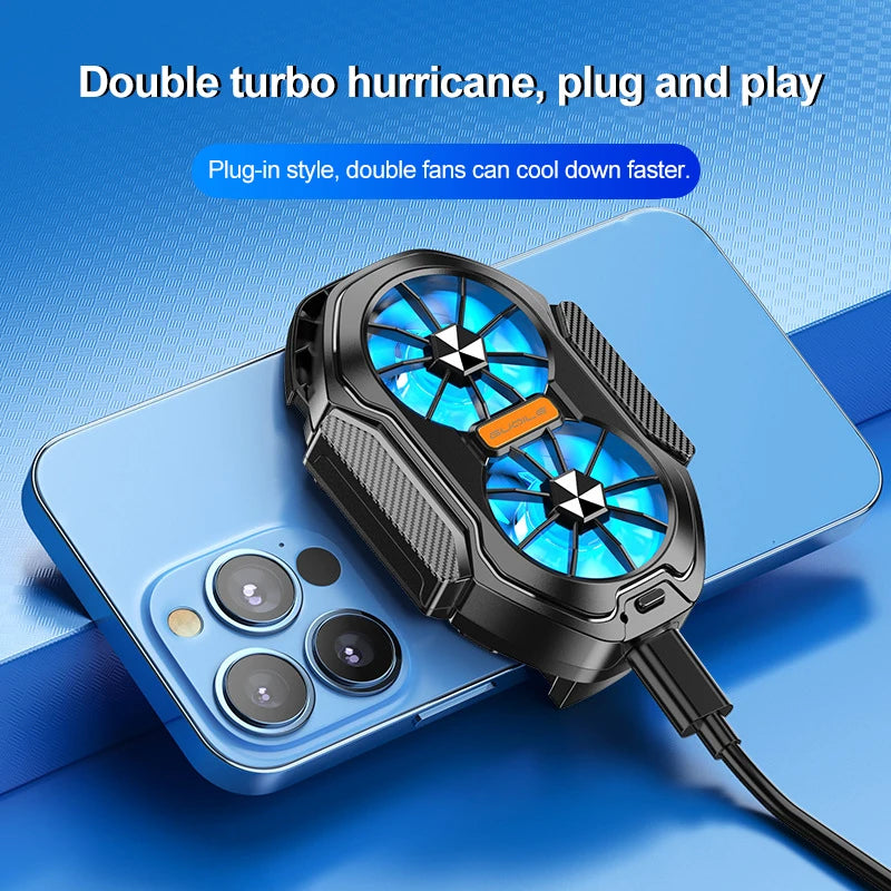 Double Fan Mobile Phone Radiator Phone Cooler For Cell Phone Cooling Cooler Fan Mobile Phone Cooler For Cell Phone Accessories