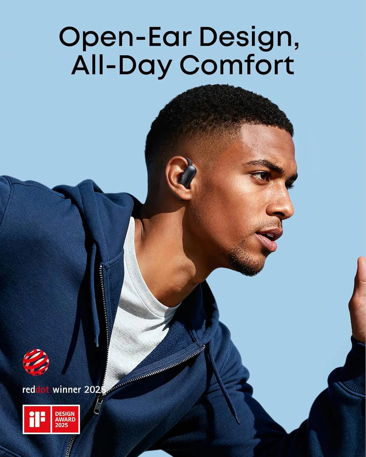Soundcore AeroFit 2 by Anker Open Ear Earbuds, Open Ear Headphones