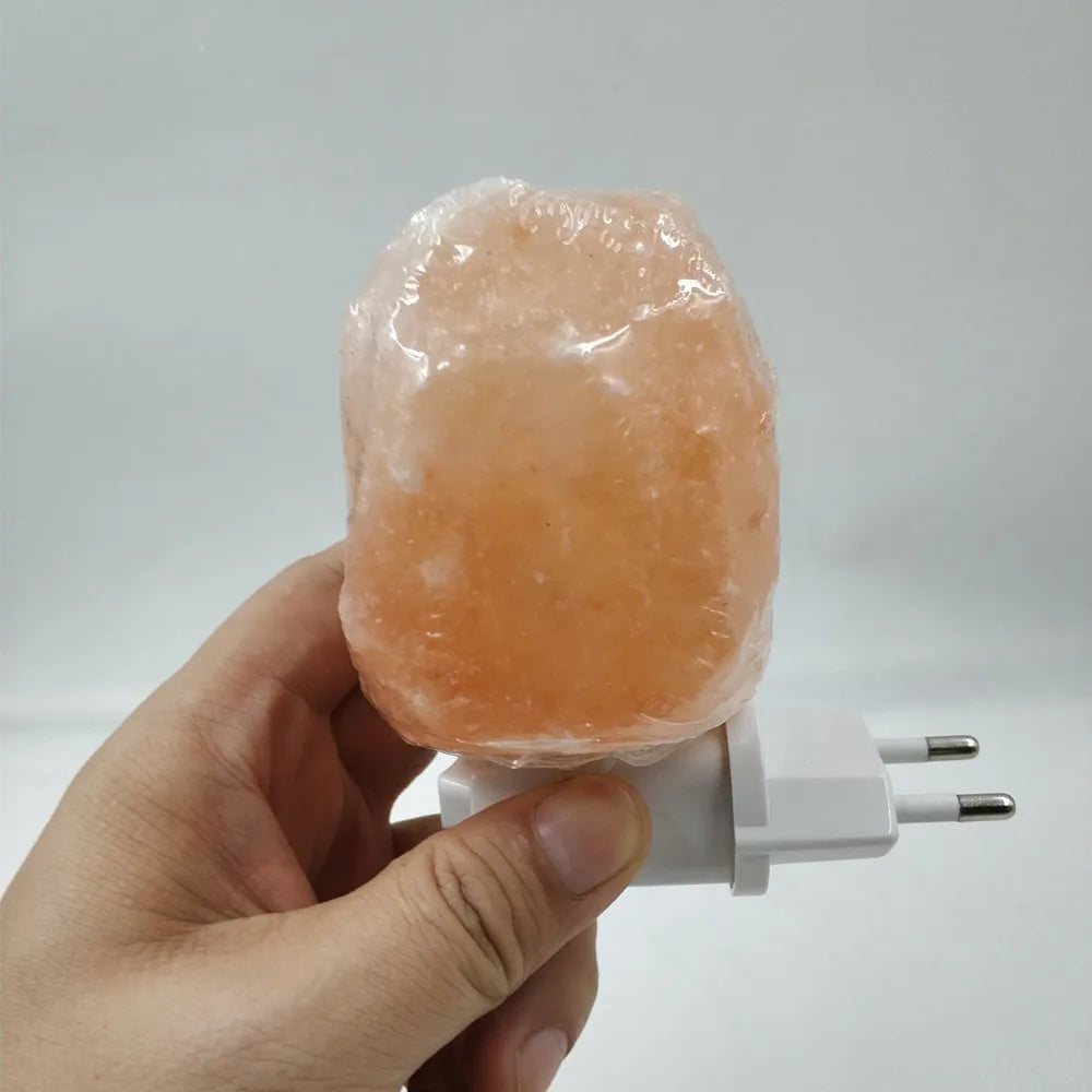 Himalayan LED Salt Lamp Natural Crystal Hand Carved Night Light Home Décor Air Purifying with Plug