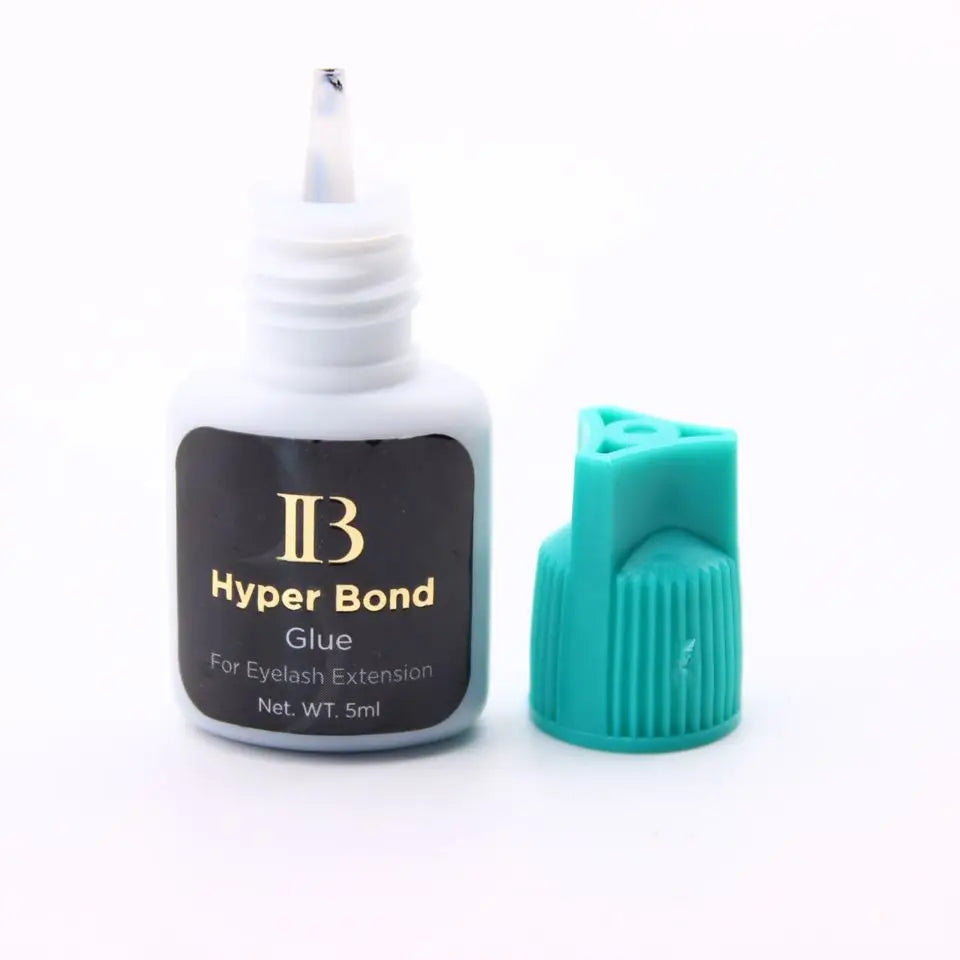 10 Bottles Original IB Hyper Bond Glue I Beauty 0.5s Dry Eyelash Extension Fast Drying Cyan Cap 5ml Korea Made Salon Use New Dat