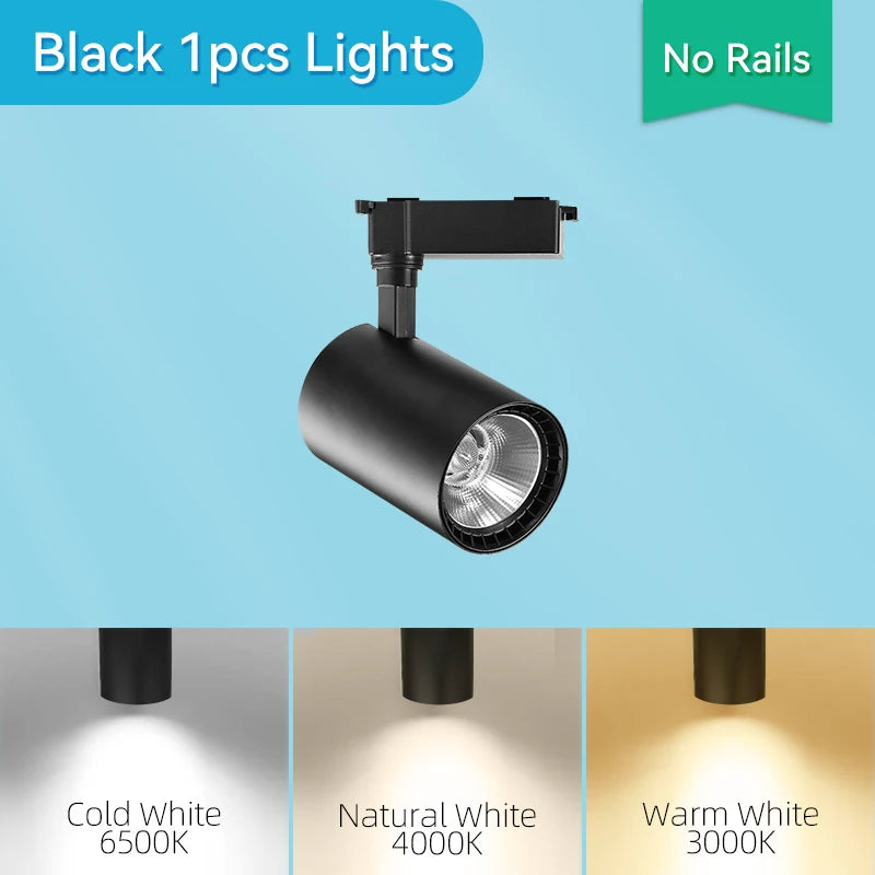 Full Set Track Light Led Spot110-265V COB Rail Lighting Fixture for Clothing Store Spotlight Home Ceiling Lights Led Track Lamp