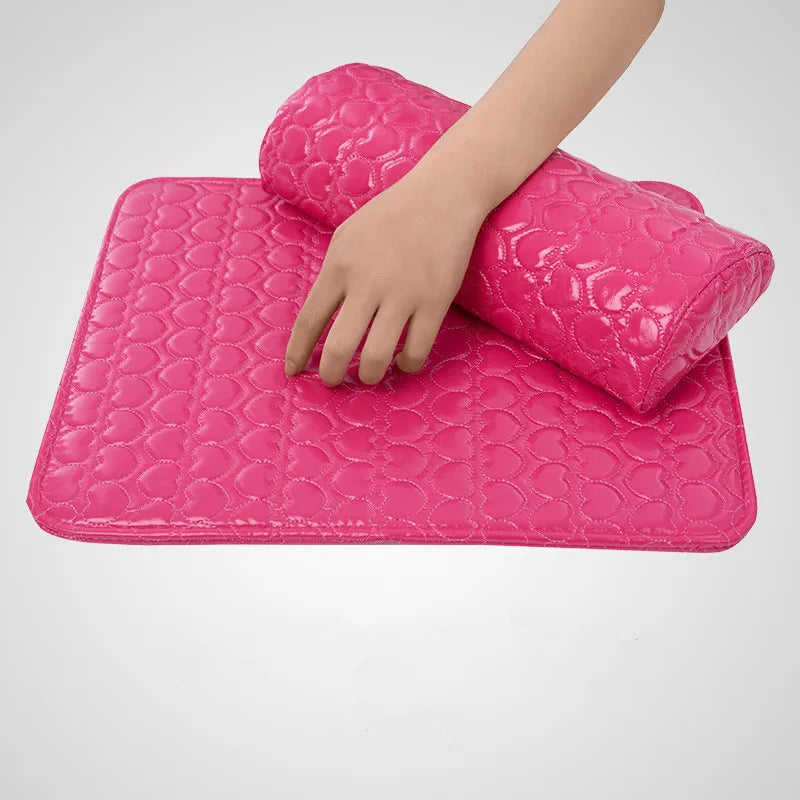 2Pcs Semicircle Hand Rests Cushion Pillow Pad Set Nail Art Design Manicure Beauty Tool Manicure Art Mat Salon Equipment Supplies