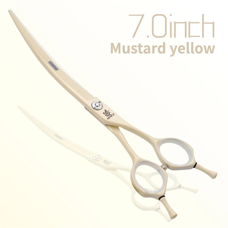 Fenice Dog Scissors 6.25/7.0inch Curved Scissors Pet Grooming Shears JP440C Dog Beauty Scissors Groomer Equipment