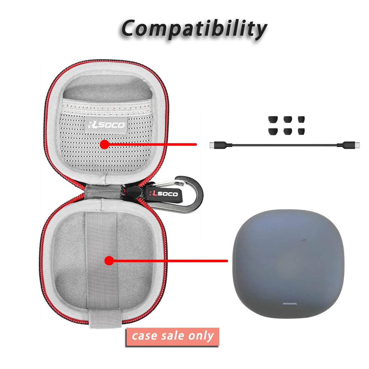 Hard Case for Anker Soundcore Liberty 5 / Liberty 4 / Liberty Air 2 Pro Noise-Cancelling Wireless Earbuds (Case Only)
