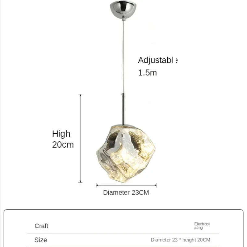 Simple Modern Pendant Light Ice Glass Hallway Dining Room Bedroom Living Corridor Personalized Entrance Lamp Hanging Lighting