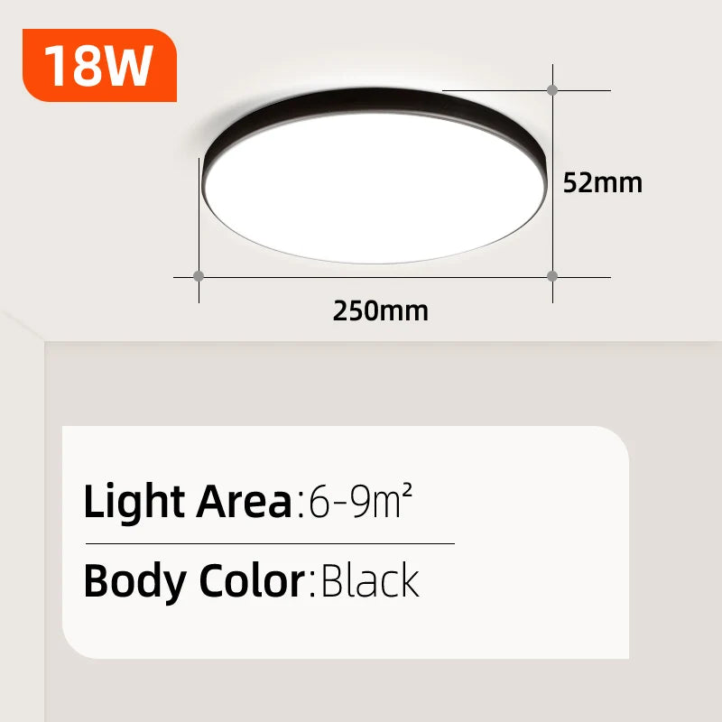 Led Ceiling Lights Round Ceiling Lamp IP44 Waterproof Panel Light for Bedroom Living Bathroom Room Luminair Home Decor Lighting