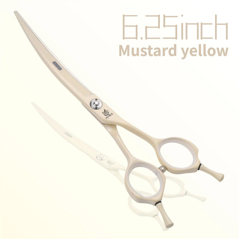 Fenice Dog Scissors 6.25/7.0inch Curved Scissors Pet Grooming Shears JP440C Dog Beauty Scissors Groomer Equipment